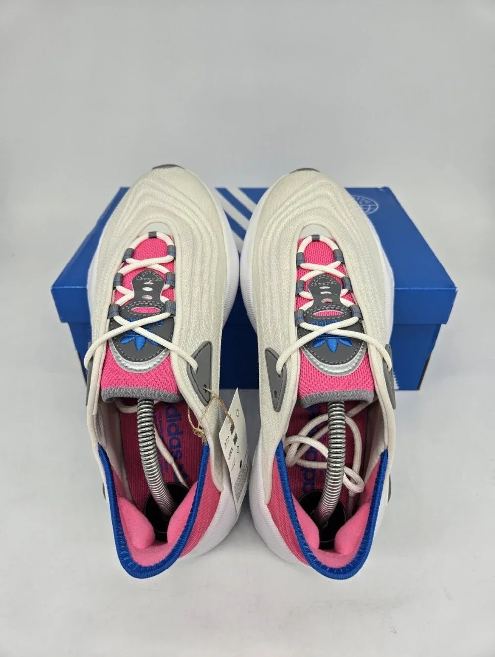Adidas Women's adiFOM SLTN HP6488 Cream Pink White Running Shoes Size 7 - Picture 6 of 8